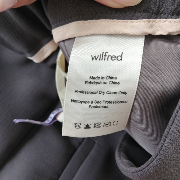 Aritzia Wilfred Darontal Crepe Ankle Trousers Gray 8 - Picture 12 of 16